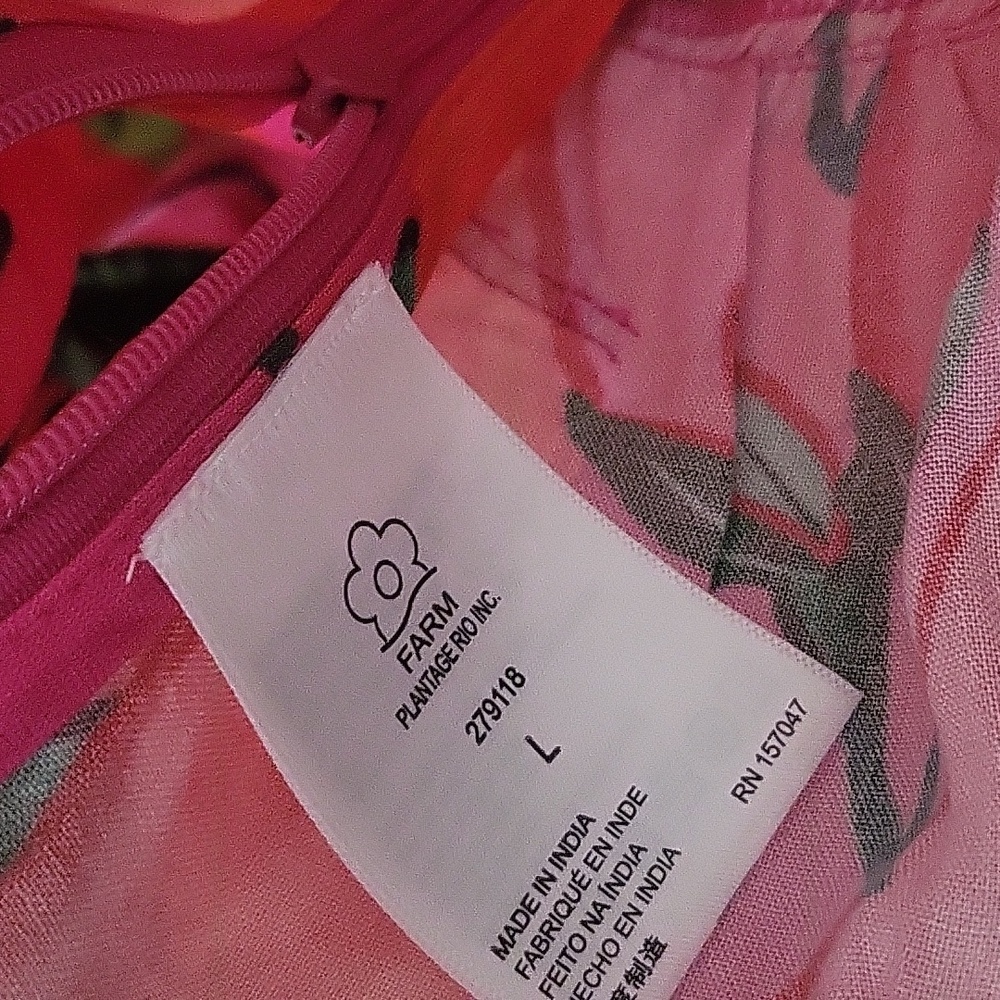 NOT AVAILABLE Farm Rio Halter Jumpsuit Ladies Size Large - Picture 4 of 6